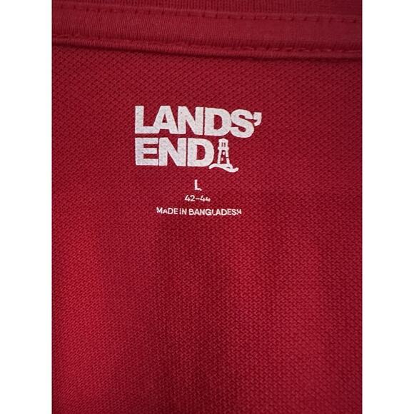 Lands End Men’s Large Red Polo - Picture 2 of 3